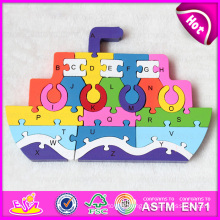 Wooden Intelligence Alphabet Jigsaw Puzzle Toy for Kids Education W14I029